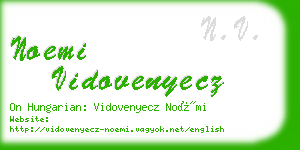 noemi vidovenyecz business card